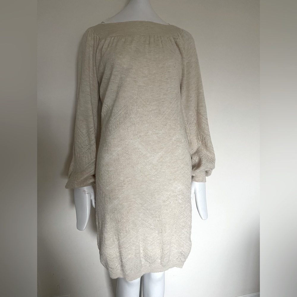3.1 Phillip Lim Alpaca Wool Blend Beige Sweater Dress Tunic Small